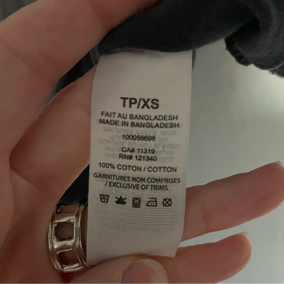 Garage Black Distressed Short Sleeve Crop Top 100% Cotton XS - Picture 5 of 7